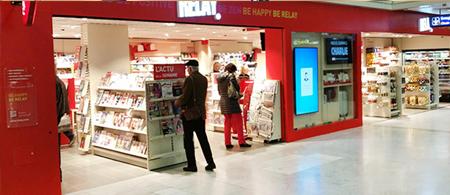 Relay en salle d'enregistrement du terminal 1 à l'aéroport de Nice